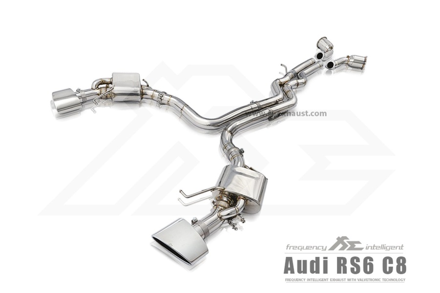 Front Pipe + Mid X-Pipe + Valvetronic Muffler + Dual Silver Image 1