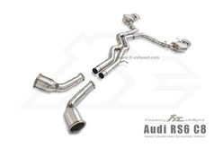 Front Pipe + Mid X-Pipe + Valvetronic Muffler + Dual Silver Image 2