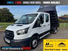 Ford Transit 350 EcoBlue Leader L3 LWB CREW CAB 7 SEAT TIPPER DOUBLE REAR WHEEL 