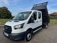 Ford Transit 350 EcoBlue Leader L3 LWB CREW CAB 7 SEAT TIPPER DOUBLE REAR WHEEL 