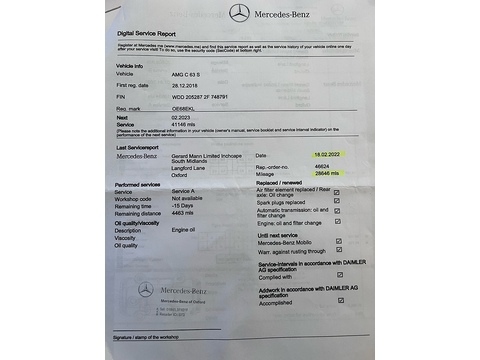 4.0 C63 V8 BiTurbo AMG S Estate 5dr Petrol SpdS MCT Euro 6 (s/s) (510 ps)