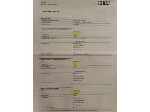 1.5 TFSI 35 S line Sportback 5dr Petrol S Tronic Euro 6 (s/s) (150 ps)