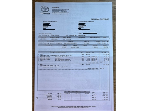 1.8 VVT-h Excel Touring Sports 5dr Petrol Hybrid CVT Euro 6 (s/s) (136 ps)