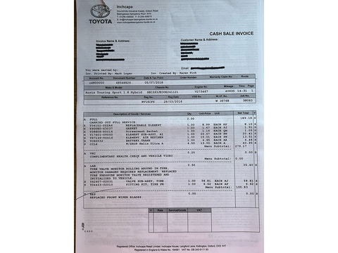 1.8 VVT-h Excel Touring Sports 5dr Petrol Hybrid CVT Euro 6 (s/s) (136 ps)