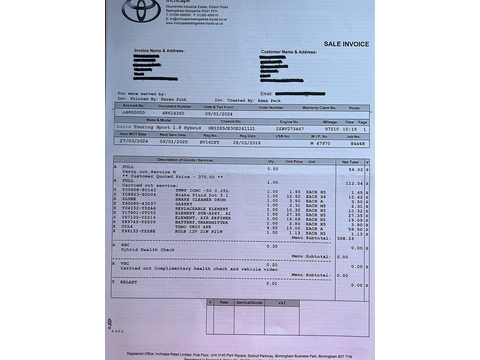 1.8 VVT-h Excel Touring Sports 5dr Petrol Hybrid CVT Euro 6 (s/s) (136 ps)