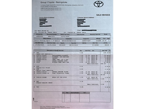 1.8 VVT-h Excel Touring Sports 5dr Petrol Hybrid CVT Euro 6 (s/s) (136 ps)