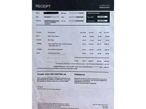 1.8 VVT-h Excel Touring Sports 5dr Petrol Hybrid CVT Euro 6 (s/s) (136 ps)