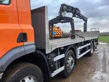 DAF CF 410 Flat with Rear Mounted Atlas Crane 