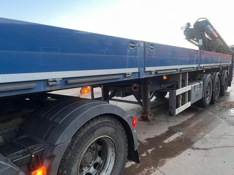 Renault with Dropside Crane Trailer 