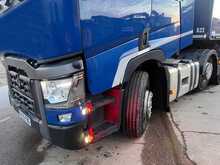 Renault T480 with Dropside Crane Trailer 