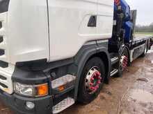 Scania R450 Flat with 6 Extension Crane 