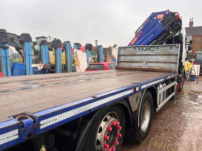 Scania Flat with 6 Extension Crane Flatbed 