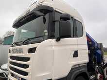 Scania R450 Flat with 6 Extension Crane 