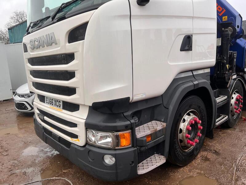 Scania Flat with 6 Extension Crane Flatbed 