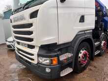 Scania R450 Flat with 6 Extension Crane 