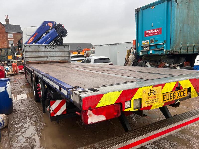 Scania Flat with 6 Extension Crane Flatbed 
