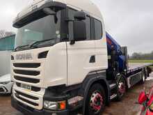 Scania R450 Flat with 6 Extension Crane 