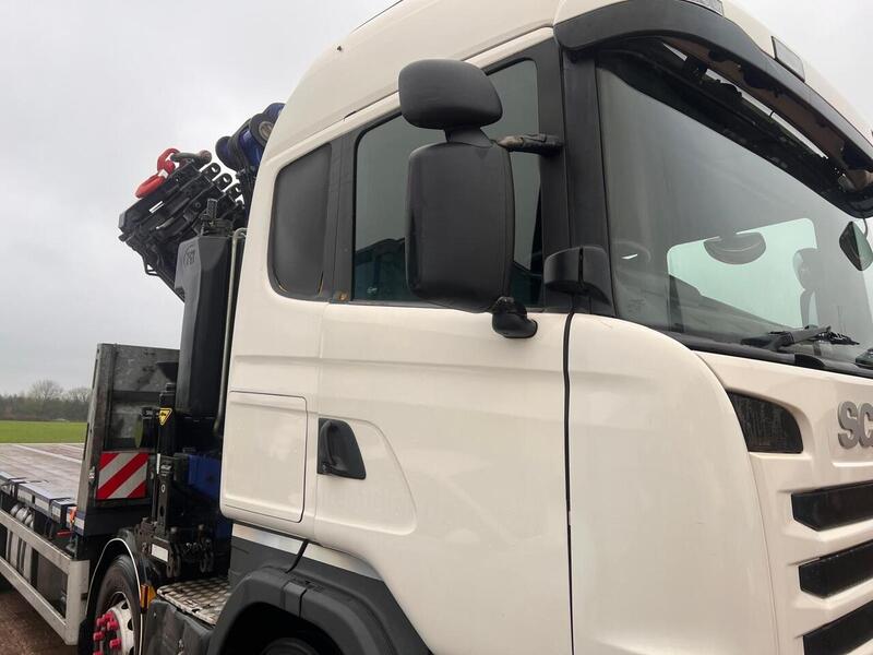 Scania Flat with 6 Extension Crane Flatbed 