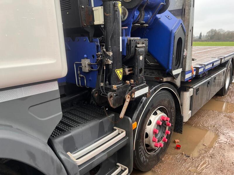 Scania Flat with 6 Extension Crane Flatbed 
