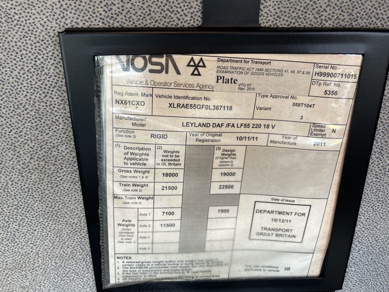 DAF 220 8200 Litre Vac Tanker