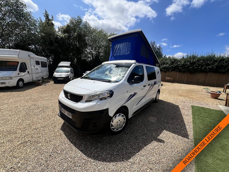 Peugeot 2 Berth Camper, with 2 seatbelts and a pop top