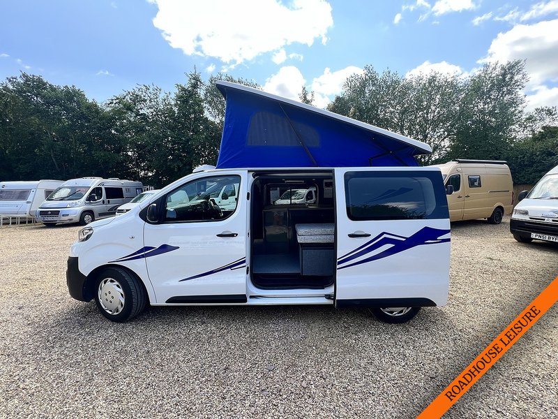 Peugeot 2 Berth Camper, with 2 seatbelts and a pop top