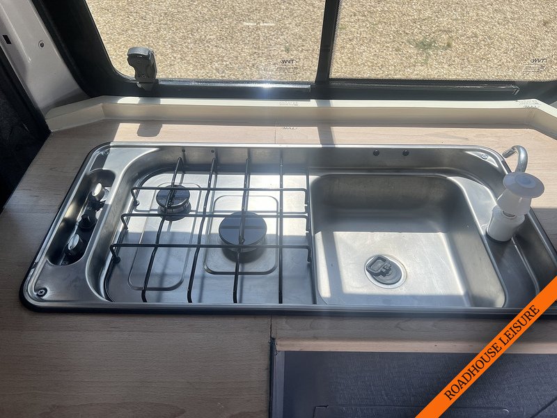 Peugeot 2 Berth Camper, with 2 seatbelts and a pop top
