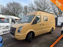 VW Crafter Campervan conversion,  2 Berth 2.5L shower room, kitchen, double pull out bed, solar panels manual