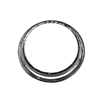 Bezel for Clock, Chrome/Brass