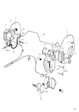 Caliper Assembly Rear LH + HB