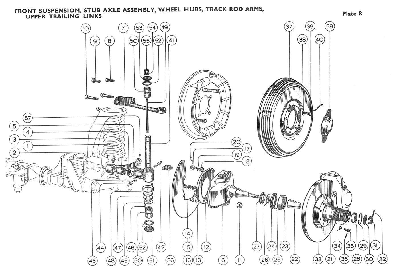 Upper Cap, King Pin, Drum Brakes