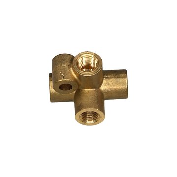 4 Way Brass Connector 3/16"