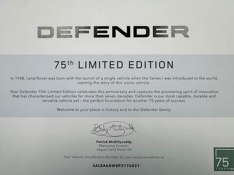 Land Rover Defender 75th Limited Edition - U5549