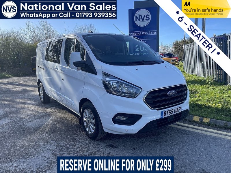 Ford Transit Custom 2.0 320 EcoBlue Limited Crew Van L2 H1 Euro 6 (s/s) 5dr (6 Seat) - U751