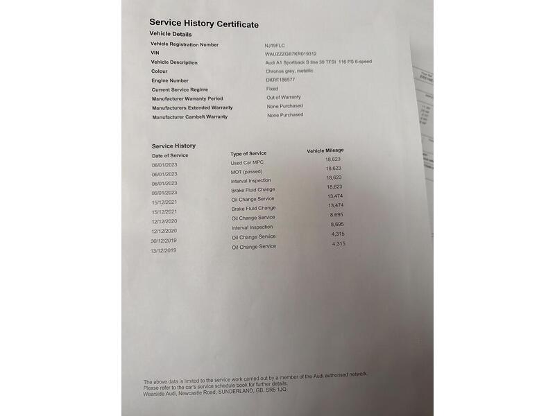 Audi A1 1.0 TFSI 30 S line Sportback Euro 6 (s/s) 5dr - U144