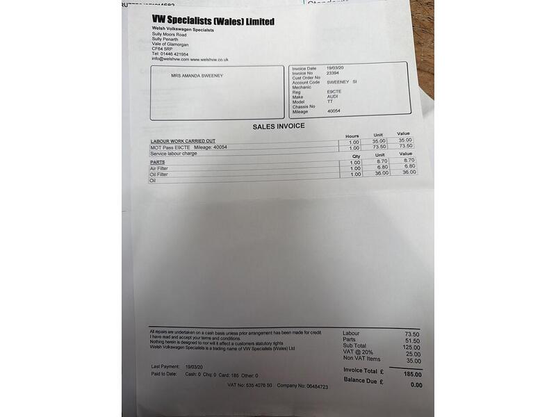 Audi TT 1.8 TFSI S line Euro 5 3dr - U156