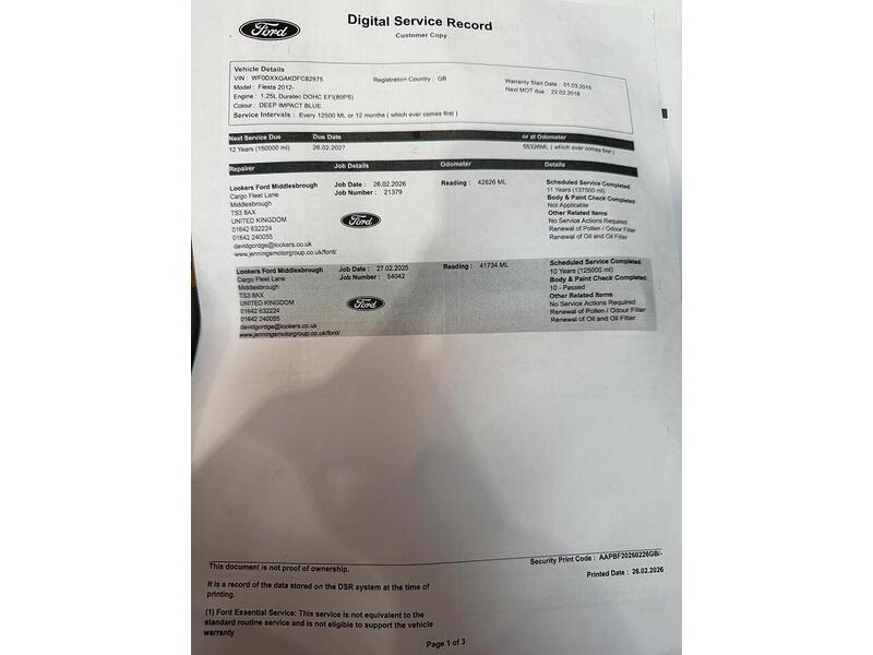 Ford Fiesta 1.25 Zetec Euro 5 5dr - U177