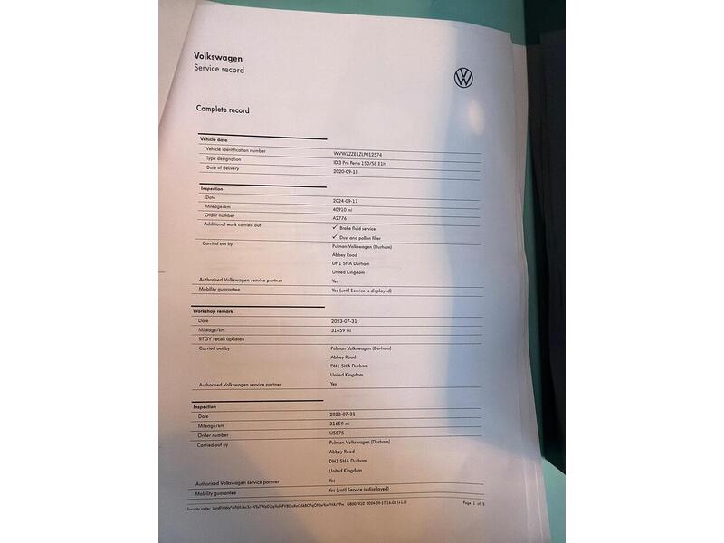 Volkswagen ID.3 ID.3 Pro Performance 58kWh 1ST Edition Auto 5dr - U18