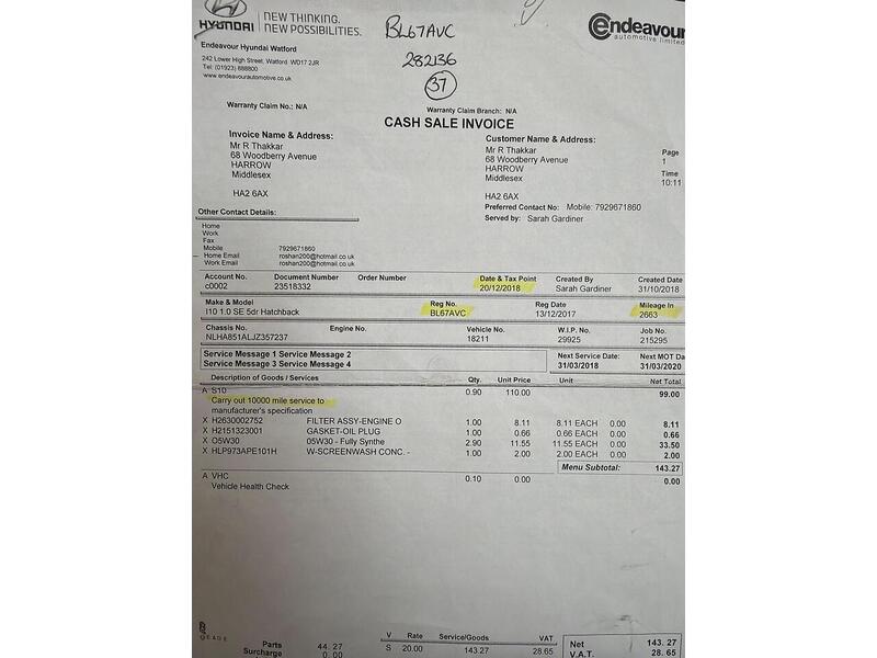 Hyundai i10 1.0 SE Euro 6 5dr - U192