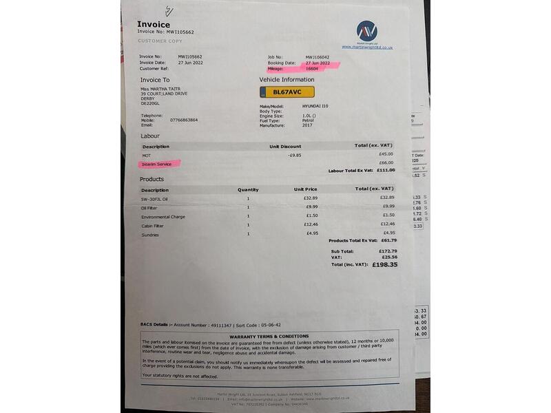 Hyundai i10 1.0 SE Euro 6 5dr - U192