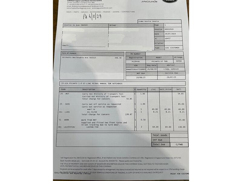 Kia Picanto 1.0 T-GDi GT-Line Euro 6 5dr - U257