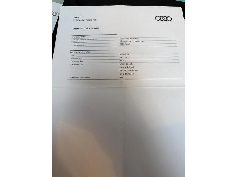 Audi A3 2.0 TDI Sport Sportback 5dr Diesel Manual Euro 6 (s/s) (150 ps) - U52