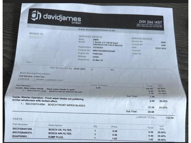 BMW 1 Series 1.5 118i M Sport Euro 6 (s/s) 5dr - U53