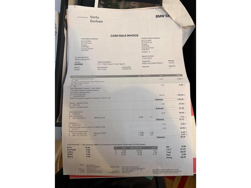 BMW 1 Series 2.0 118d M Sport Auto Euro 6 (s/s) 3dr - U54