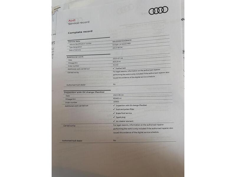Audi A3 1.4 TFSI CoD S line Sportback 5dr Petrol Manual Euro 6 (s/s) (140 ps) - U7