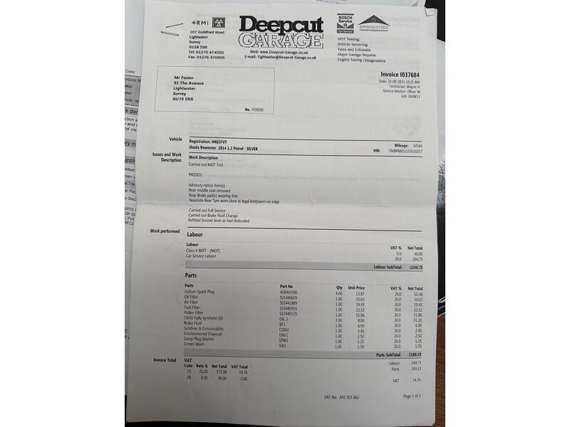 Skoda Roomster 1.2 TSI SE Action MPV 5dr Petrol Manual Euro 5 (86 ps) - U94