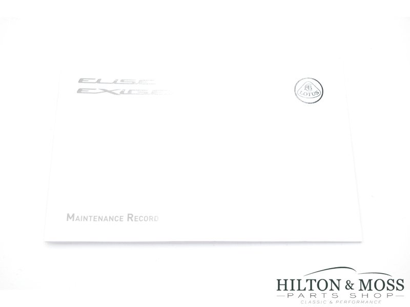 Lotus Elise S3 / Exige S3 Maintenance Record / Service Book Image 2