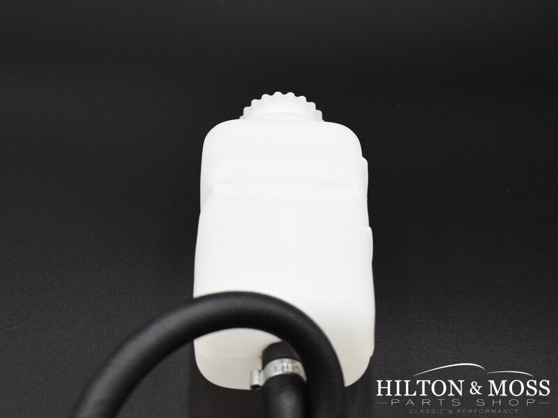 Jaguar E-Type S1 / S2 / S3 Clutch Fluid Reservoir, Square Type with hose Image 2