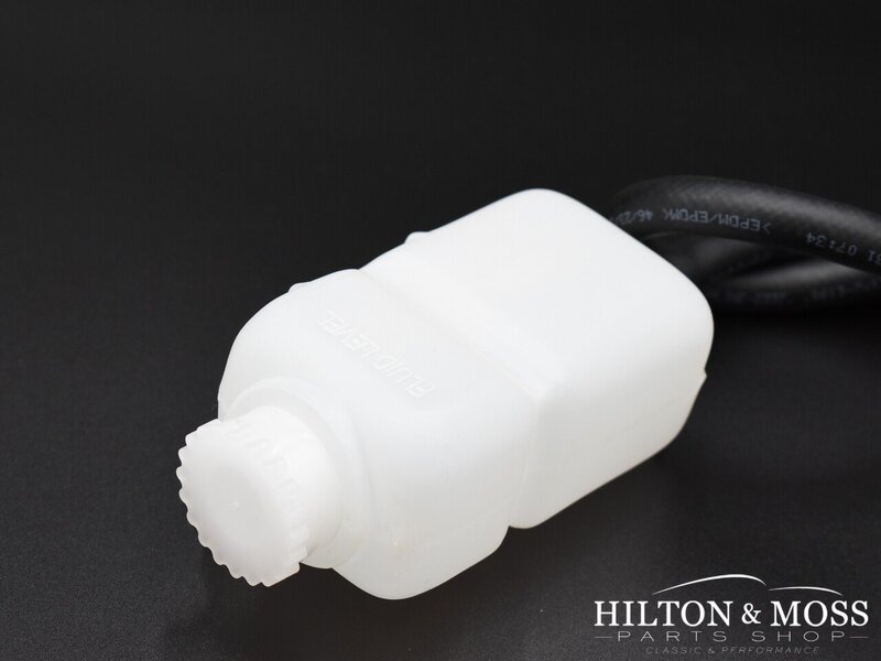 Jaguar E-Type S1 / S2 / S3 Clutch Fluid Reservoir, Square Type with hose Image 4