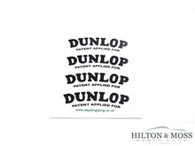 Set of 4 Dunlop Wheel Stickers Black on Clear Stickers - Jaguar D Type E Type 3" Image 1